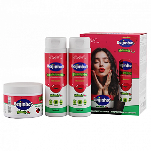 Kit Capilar Shampoo, Condicionador e Máscara Beijinhos Belkit Melancia BK239