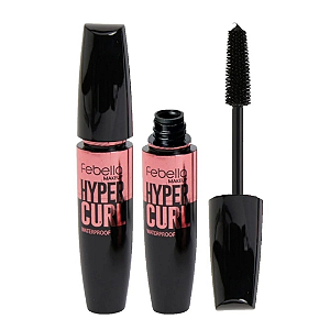 Máscara Para Cílios Á Prova D'Água Hyper Curl Volum Express Febella MA30414 Rímel