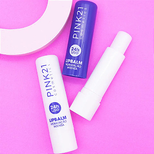 Kit 02 Unidades Lip Balm Hidratação Intensa 24h Use Pink 21 CS5564
