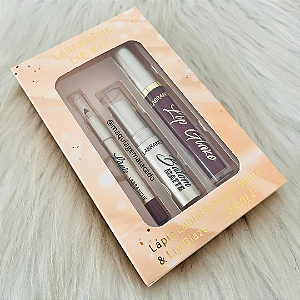 Lip Kit 3 em 1 Batom Matte, Gloss Labial e Lápis Labial Labranche LA1141 Cor 03