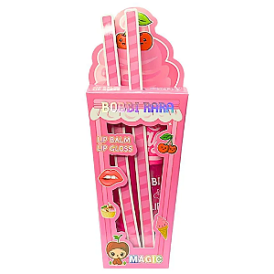 Kit Lip Balm e Lip Gloss Magic Bobbi Rara BRB116108 Cereja