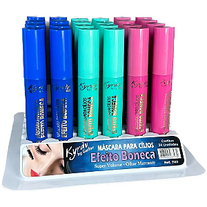 Máscara Para Cílios Efeito Boneca Kyrav 742 Atacado Box 24 Unidades