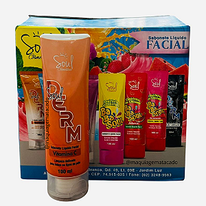Sabonete Líquido Facial Vitamina C Derm Soul Cosméticos Atacado Box 12 Unidades