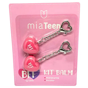Kit Balm Hidratante e Incolor com Chaveiro BFF Mia Make 573 Rosa