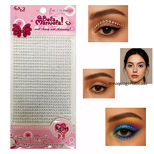 Cartela Strass Cristal Para Maquiagem Q Bela Manuela QBM765