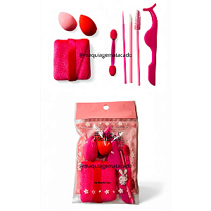 Kit Acessórios Para Maquiagem 08 Itens Q Bela Manuela Cor Aleatória QBM532