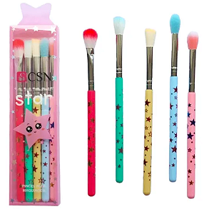 Kit 05 Pincéis Para Maquiagem CSN Star Ruby's CK036