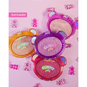 Kit 04 Unidades Iluminador Gummy Jelly City Girls CG403