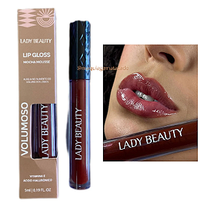 Lip Gloss Volumoso Mocha Mousse Lady Beauty L59