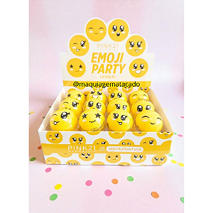 Lip Balm Emoji Party Pink 21 CS5825 Atacado Box 24 Unidades