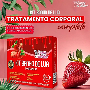 Kit Banho de Lua Clareamento dos Pelos Essência da Mulher Morango EM792