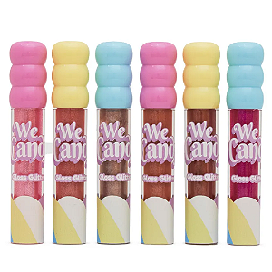 Kit 06 Unidades Gloss Glitter We Candy 3169