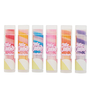 Kit 06 Unidades Balm Espiral com Glitter We Candy 3390
