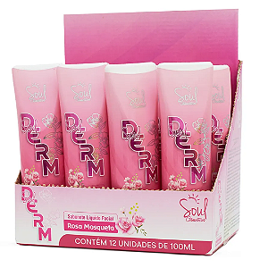 Sabonete Líquido Facial Rosa Mosqueta Derm Soul Cosméticos SL933 Atacado Box 12 Unidades