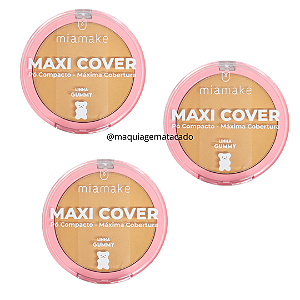 Kit 03 Unidades Pó Compacto Maxi Cover Mia Make 441 Cor 03