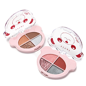 Kit 02 Unidades Estojo de Sombras Teddy Vivai 4106 Cores A e B