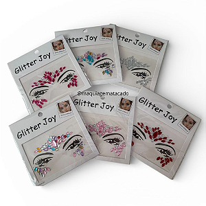 06 Cartelas Adesivo Auto Colante Para Rosto Carnaval Modelo 01