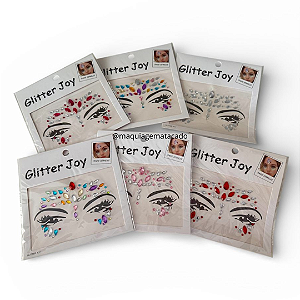 06 Cartelas Adesivo Auto Colante Para Rosto Carnaval Modelo 02