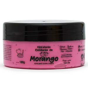 Esfoliante Hidratante de Morango Corpo e Rosto Soul Cosméticos 180g SL992