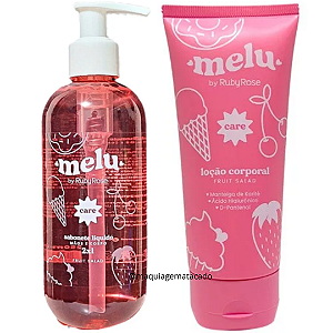 Kit Corporal Melu Fruit Salad 01 Sabonete Líquido 2 em 1 e 01 Loção Corporal