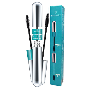 Máscara Para Cílios Efeito Duplo 2 em 1 Peel Off Volume Intenso Mia Make 597 Rímel