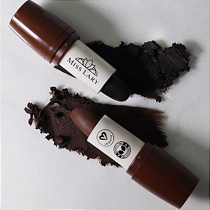 Kit 02 Unidades Retoque Capilar 3 em 1 Cabelo, Barba e Sobrancelha Miss Lary VB127 Castanho Escuro e Médio