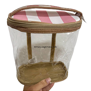 Necessaire Plástica Transparente Beach M 20 x 23cm Cor e Estampa Aleatória - Unidade N780