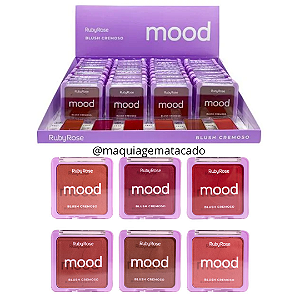 Blush Cremoso Mood Ruby Rose HBF587 Atacado Box 36 Unidades