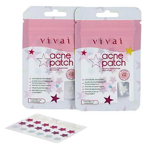 Acne Patch Adesivo Curativo Hidrocoloide Para Acnes Vivai Cartela 24 Unidades 5079