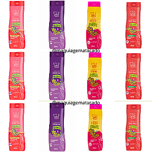 Box Misto Sabonete Íntimo Cheirinho de Chiclete Babasoul Soul Cosméticos Melancia, Menta Fresh, Moranguinho e Uva Atacado Box 12 Unidades