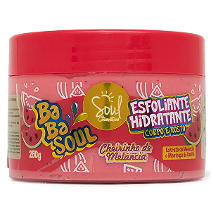Esfoliante Hidratante Corpo e Rosto Cheirinho de Melancia Babasoul Soul Cosméticos SL140