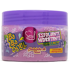 Esfoliante Hidratante Corpo e Rosto Cheirinho de Uva Babasoul Soul Cosméticos SL331