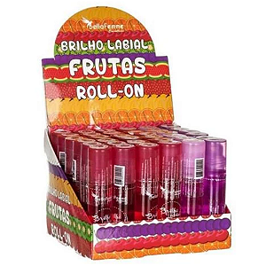 Brilho Labial Frutas Roll-On Bella Femme BF10013 Atacado Box 36 Unidades