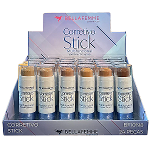 Corretivo Stick Multifuncional Bella Femme BF10198 Atacado Box 24 Unidades