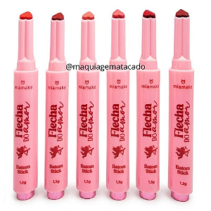 Kit 06 Unidades Batom Stick Textura Hidra Gloss Flecha do Amor Mia Make 614