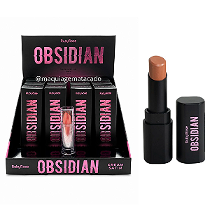 Batom Cream Satin Obsidian Ruby Rose HB7000 Cor 05 Atacado Box 12 Unidades