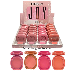 Blush Compacto com Espelho Joy Pink 21 Cores B CS2787 Atacado Box 24 Unidades