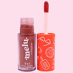 Blush, Batom e Sombra 3 em 1 Melu by Ruby Rose RR1100 Cor 05 Boo