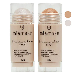 Kit 02 Unidades Iluminador Stick Luz e Sombra Mia Make 505