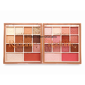 Kit 02 Unidades Paleta Trio Radiante Sombras, Blush e Iluminador Lua e Neve LN16020