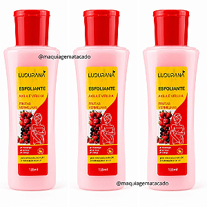 Kit 03 Unidades Esfoliante Axila e Virilha Ludurana Frutas Vermelhas B00438