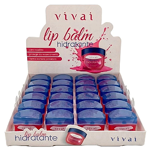 Lip Balm Hidratante com Vaselina Vivai 3417 Atacado Box 24 Unidades