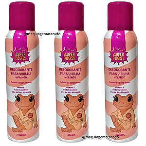 Kit 03 Unidades Desodorante Íntimo Super Poderes Morango SP924