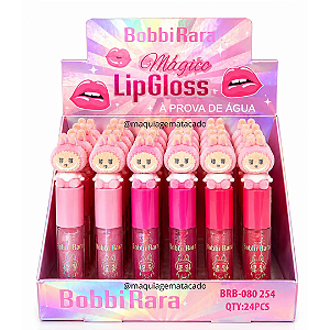 Kit 03 Unidades Lip Gloss Magic À Prova D'Água Bobbi Rara BRB080254 Atacado Box 24 Unidades