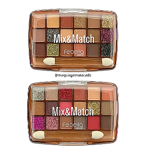 Kit 02 Unidades Paleta de Sombras Mix e Match Febella PSO30347