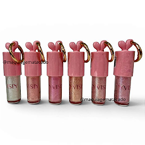 Kit 06 Unidades Lip Gloss com Mosquetão Chaveiro Yvisiy VS5008
