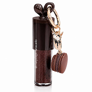 Lip Gloss Choco com Mosquetão Chaveiro e Pingentes Love Rain LR5914
