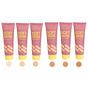 Kit 06 Unidades Base Líquida Soft Skin Mia Make 623