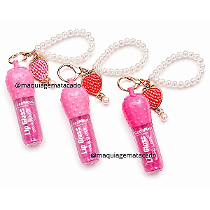 Kit 03 Unidades Lip Gloss com Chaveiro e Pulseira Coco Fleur CF1104
