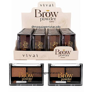 Sombras Para Sobrancelha Brow Powder Vivai 4143 Atacado Box 24 Unidades